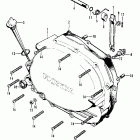 XL100 Right crankcase cover  @ clutch lever k-k1