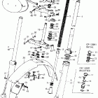 CR125M Steering stem @ front fork  @ fender