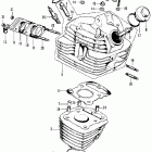 CB125S Цилиндр и головка цилиндра