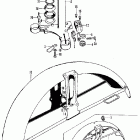 CB125S Steering stem @ front fender