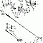 CB750K3 Rear brake panel @ pedal