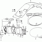 MR50 Rear fender @ air cleaner  @ side cover