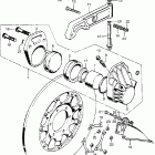 CB750K3 Front brake caliper @ disc