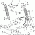 CR125M Swingarm @ rear shock absorber @ rear fender