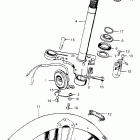 CT90K5 Steering stem @ front fender