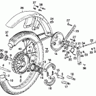 CB360 Cb360 front fender @ front wheel  @ disc
