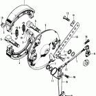 CL450K4 Front brake panel @ front brake shoe