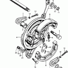 CB450K6 Задний тормоз