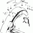 CB450K6 Rear fender @ tool box