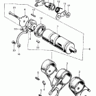 CB450K6 Gearshift drum @ shift fork
