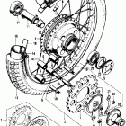 CB450K6 Заднее колесо