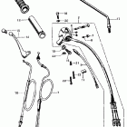CL450K4 Right handle switch @ right cable @ right lever