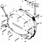 CL125S Right crankcase cover  @ clutch lever