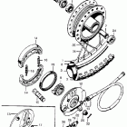 CT90K5 Front wheel @ brake panel