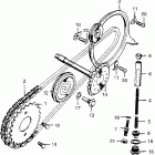 CT90K5 Cam chain @ cam chain tensioner