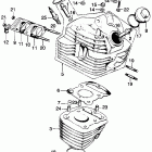 CL125S Цилиндр и головка цилиндра