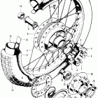 CB500K2 Rear wheel @ driven sprocket