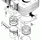 CB175K7 Cylinder @ piston