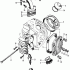 SL70 Cylinder head cover  @ inletpipe @ spark plug