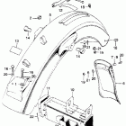 CB175K7 Rear fender @ tool box