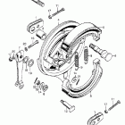 CB350G Задний тормоз