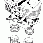 CB350G Cylinder @ piston