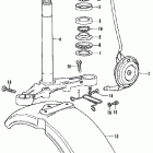 CT70K2 Steering stem @ front fender @ horn