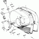 CB350G Крышка картера правая