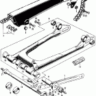 CB350K3 Drive chain @ case @ swingarm