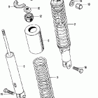 CB350K4 Rear shock absorber k4