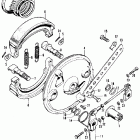 CB350K3 Front brake @ panel