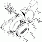 CB350K3 Left crankcase cover  @ rearcover