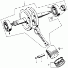 CT70K1 Коленвал и поршни