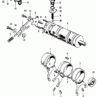 CB350K3 Барабан и вилки переключения