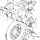 CB750K2 Front brake caliper @ disc