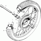 CB350K3 Front wheel @ axle