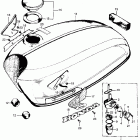 CB100K2 Cb100 fuel tank @ fuel valve k2