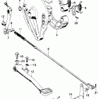 CB750K2 Rear brake pedal @ panel