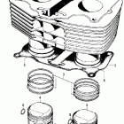 CB350K3 Cylinder @ piston