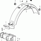 CB350K3 Rear fender @ tool box k3-k4
