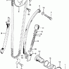 SL125 Cam chain tensioner @ oil filter screen