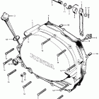 CL100S Right crankcase cover  @ clutch lever