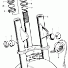 CT70 Front fork @ front fender