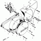 SL350 Left crankcase cover @ rear cover