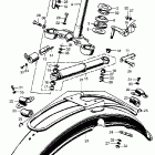 SL350 Steering stem @ front fender