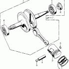 CT70 Коленвал и поршни