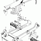 CT90K3 Swingarm @ chain case  @ pillion step