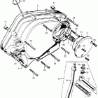 CB175K3 Right crankcase cover  @ kick starter