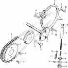 CT90K3 Cam chain @ chain tensioner