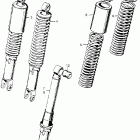 CB175K3 Cb / cl175 rear shock absorber